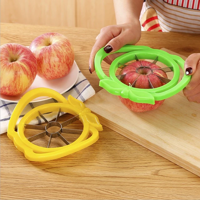 Apple Corer Slicer Fruit Cutter Stainless Steel Press Chopper Kitchen Tool  NEW