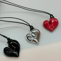 LATS New Heart Pendant Necklace for Women Men 85CM Adjustable Pull-out Sweater Chain Fashion Jewelry Accessory Gift - Image 6