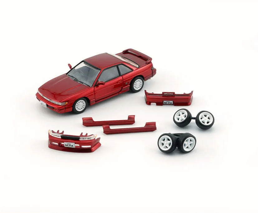 New BMC 1:64 SILVIA S13 Red Diecast Alloy Toy Cars By BM Creations