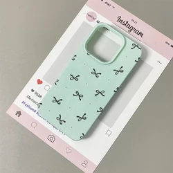 Black Bowknot Print Silicone Phone Case - Stylish Soft Cover - Silicone (Green - SMTCLB53113)