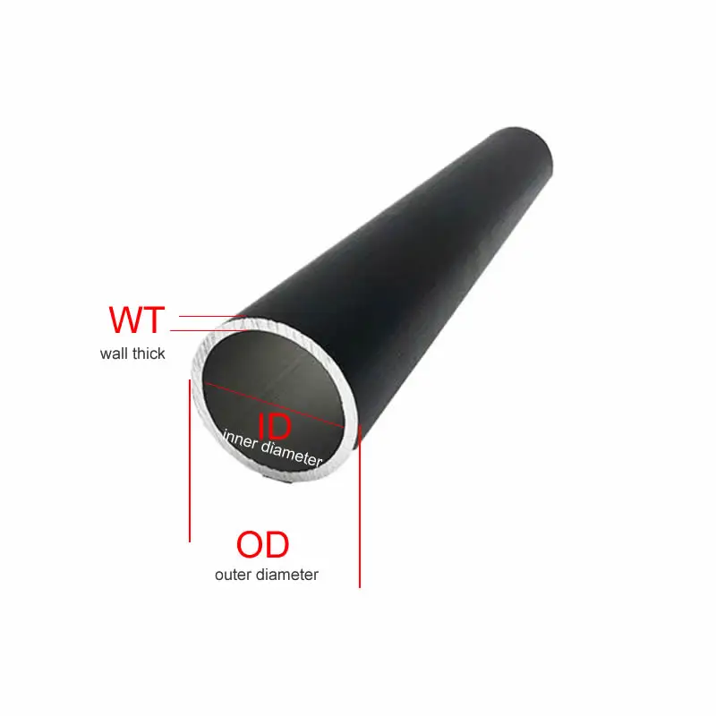 Aluminium Tube Black color aluminum pipe tube outer diameter 6mm to 30mm Hard straight aluminum pipe Painted surface tolerance 0.3mm
