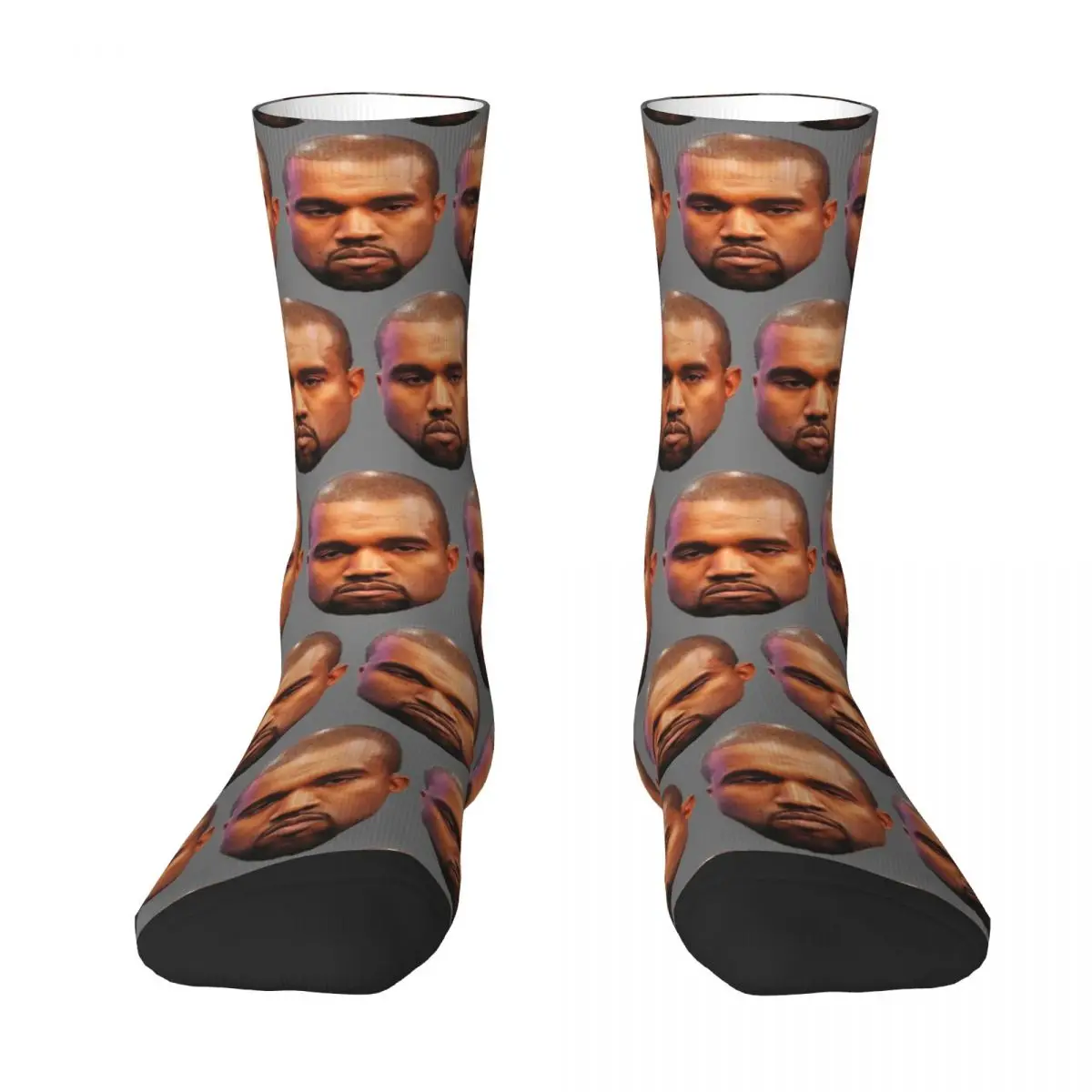 

Kanye West Meme Face Socks Men's Women's Polyester Fashion Funny Socks Novelty Spring Summer Autumn Winter Middle Tube Sock Gift