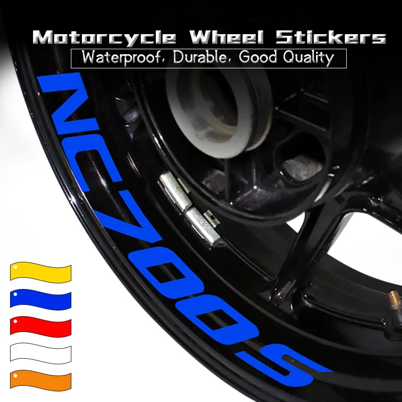 nc700 nc700s nc750 nc750x Motorcycle Waterproof Reflective Decoration Wheel Hub Sign Sticker For Honda NC700 NC700S NC750 NC750X neon arcade gamepad machine sign glowing entertainment emblem bright gamer banner arcade game hall decoration