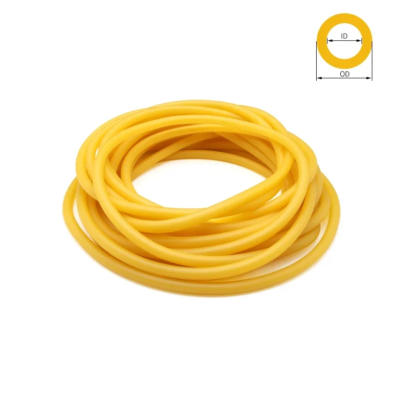 Rubber tubing 1~10M natural latex ID 1.6 ~18mm OD 3.2~22mm speargun band slingshot catapult tube rubber hose tension belt