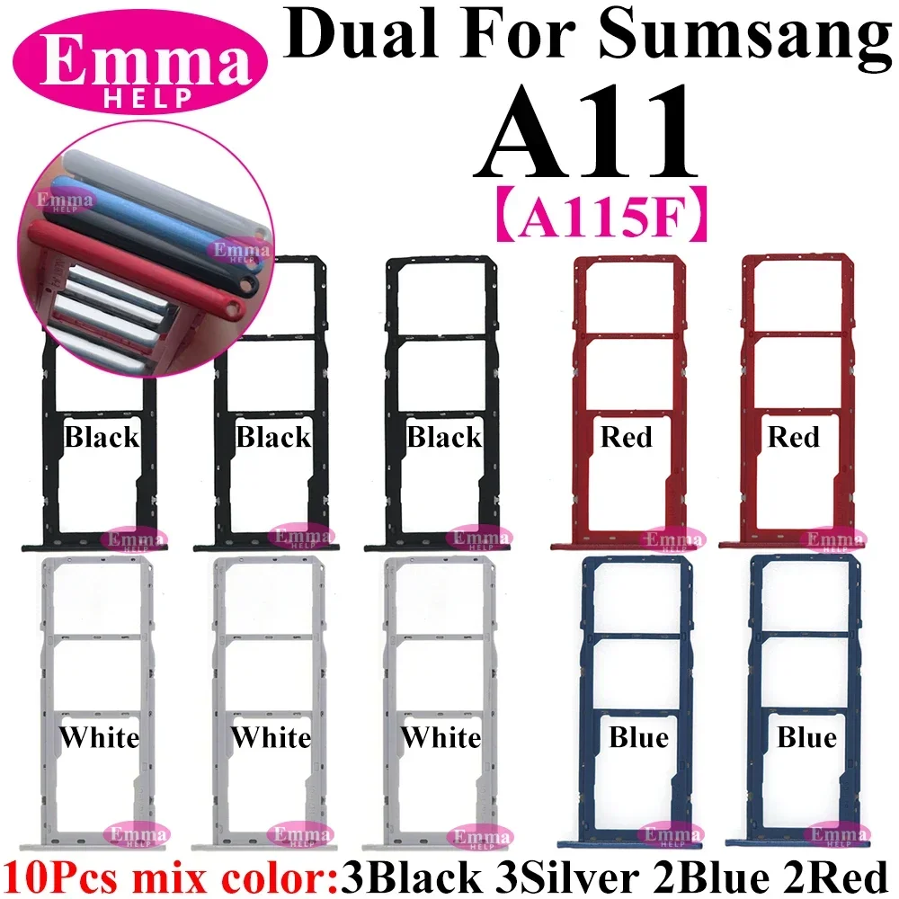 sim card accessories Sim Card Holder For Samsung Galaxy A02 A03 A04 A10 A30 A50 A70 A12 A22 A32 A52 A72 A31 A51 A71 Dual Card Phone Adapter Drawer