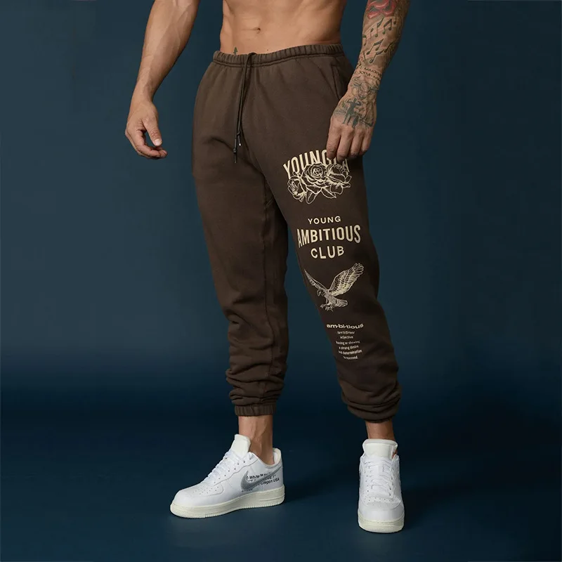 

2024 New Sweatpants Sport Pants Men Running Pants Spring Summer Large Size Loose Casual Sweat Pants Straight Jogging Pants Men