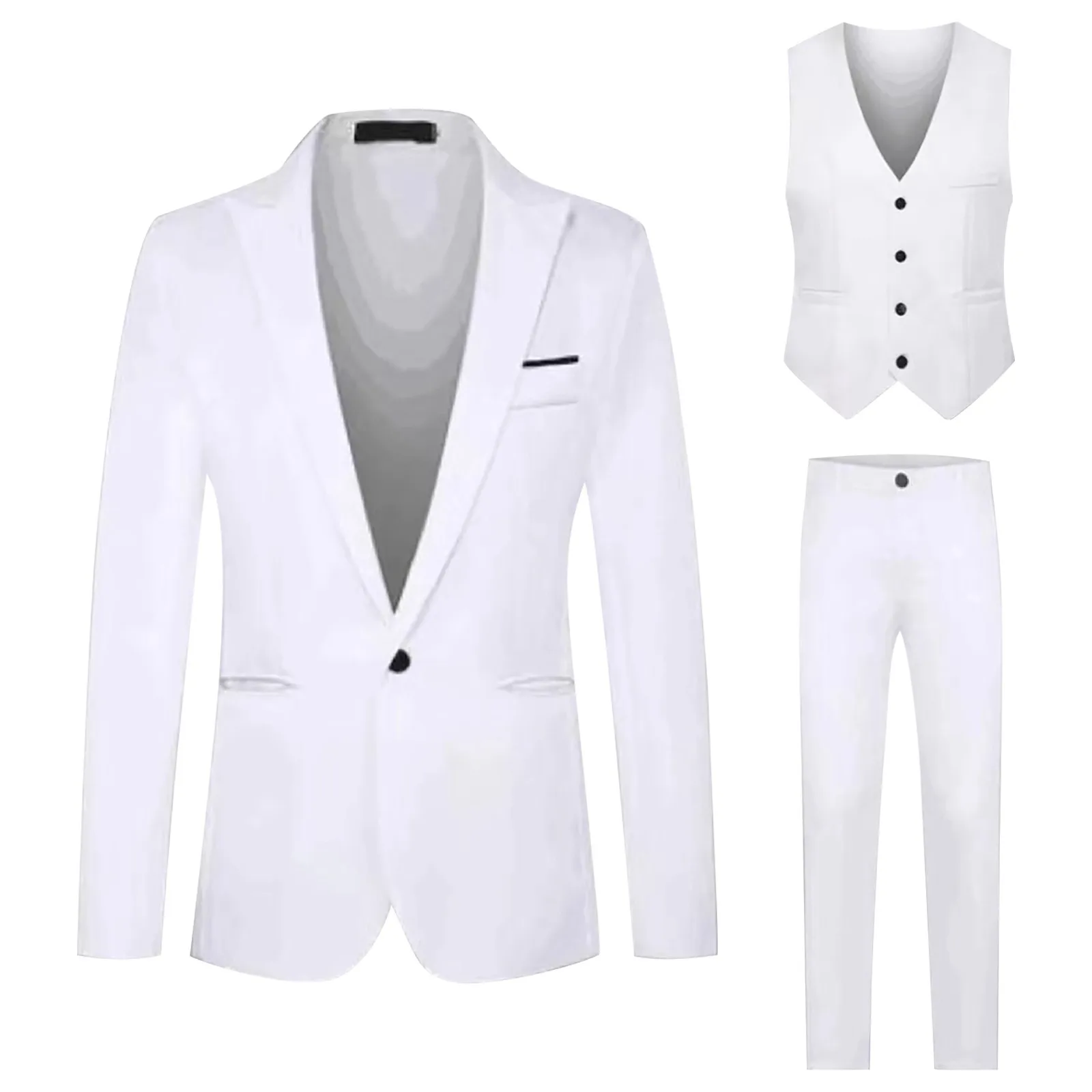 

Jacket + Pants 2 Pieces Set 2023 New Candy Colors Slim Fit Business Men Formal Suits Wedding Stage Tuxedo Groomsman Suits Set