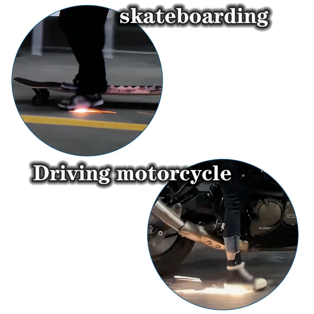 Sole Hit Flint Bicycle Spark Shoes Cover Cycling Skateboard Riding Spark Equipment Motorcycle Cool Skateboard Footbrake Sparks bicycle shoe covers