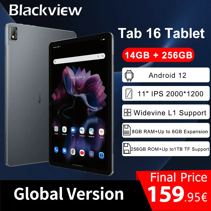 Tablette Android 13 OS 11 Pouces avec 16Go RAM 256Go ROM 1TB