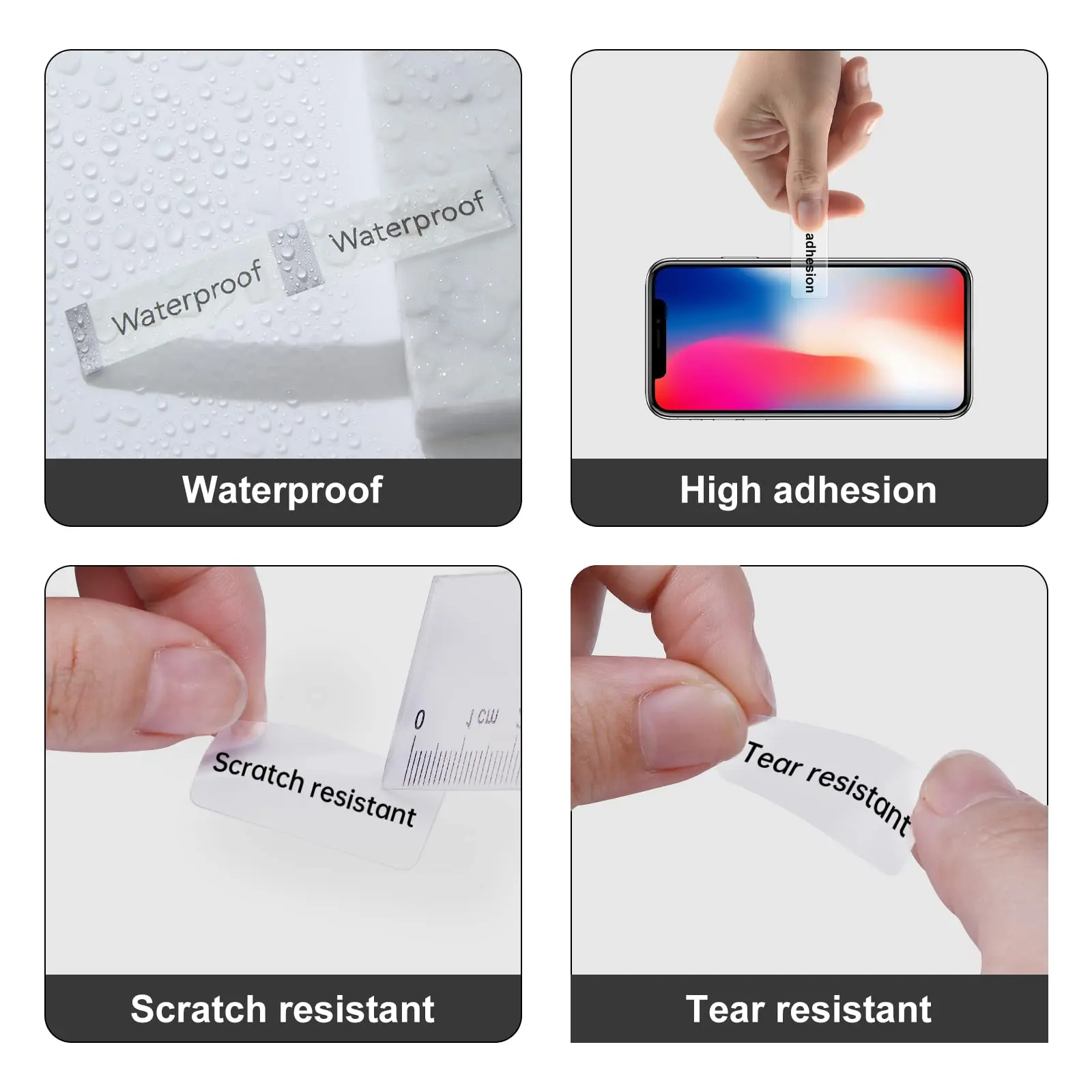 Niimbot D110 D11 Thermal Paper Direct Sticker Labels Roll Set Strong Adhesive Clear Printing Black Case Bag for Pocket Printer