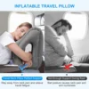 Inflatable Travel Pillow Portable Cushion Neck Pillow Travel Pillow Cushion Padding for Airplane Car Office Neck Nap Pillows 5