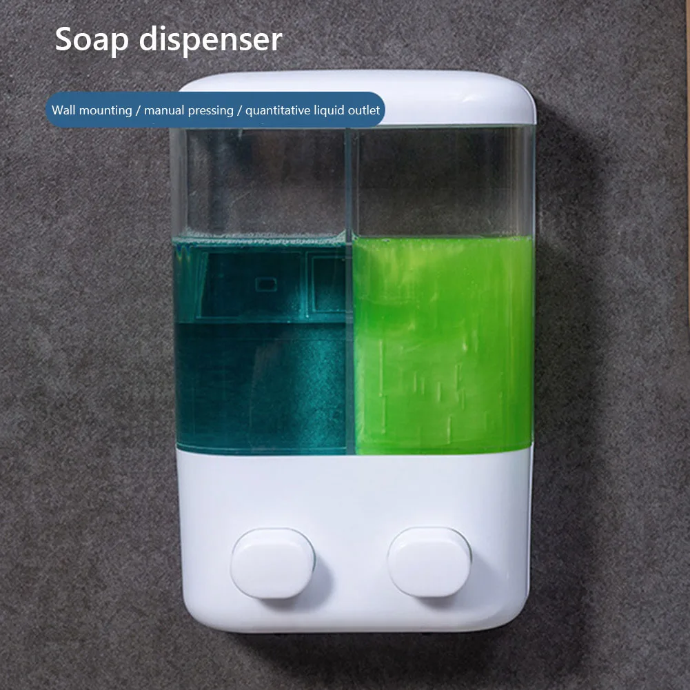 500ML Liquid Soap Pump Dispenser Wall Mount Shower Shampoo Lotion Container Hand Wash Soap Liquid Dispenser for Bathroom Kitchen 2