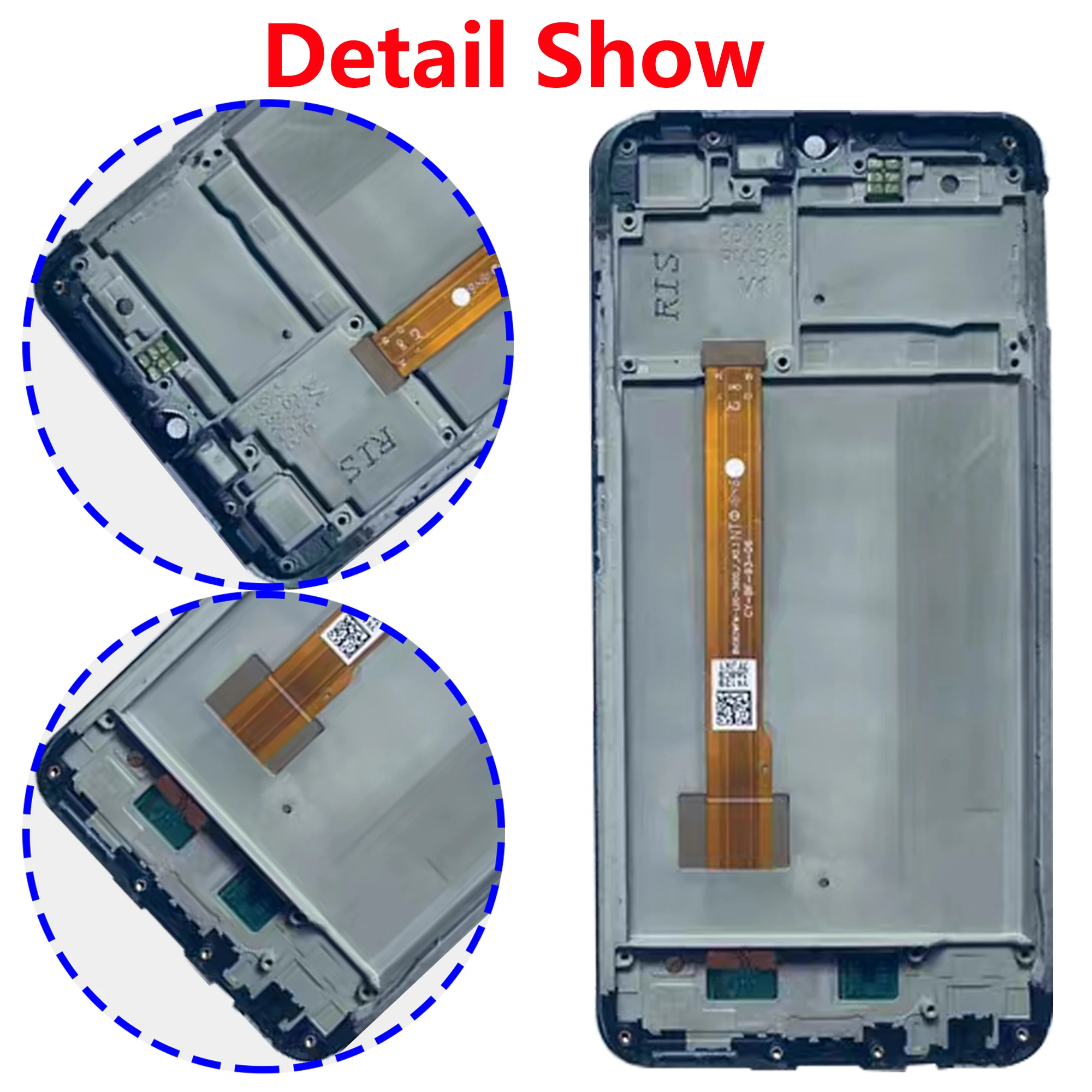 Vivo Y91 LCD 전체 디스플레이 프레임 1816 1817 1820 1811 터치 스크린 디지타이저 어셈블리 교체 수리 부품