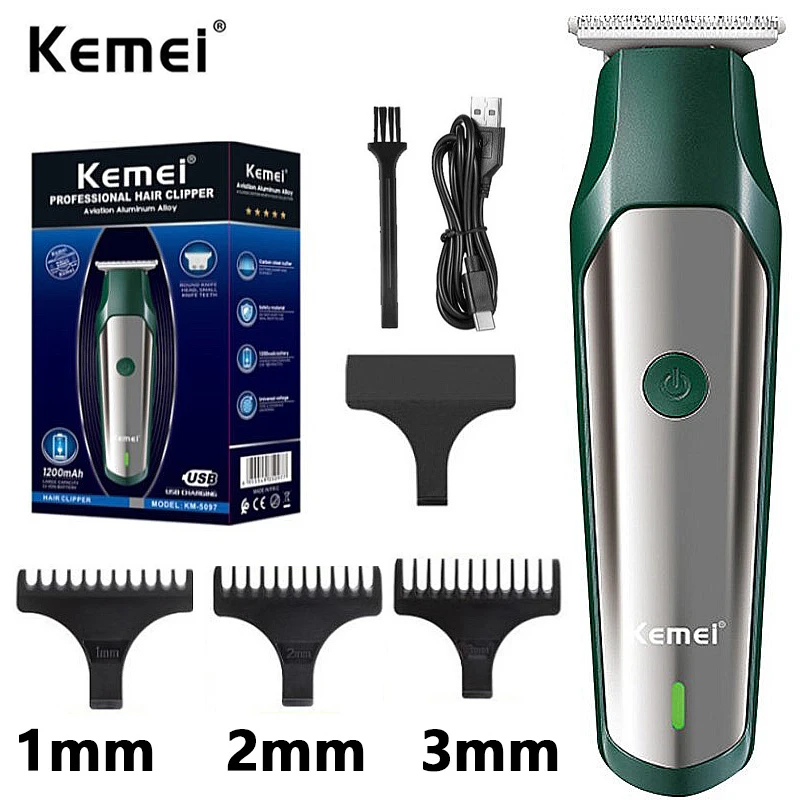 

Kemei Professional Hair Clipper Cordless Electric Hair Trimmer 0mm Bald Precision Hair Cutting Machine Beard Mower Rechargeable