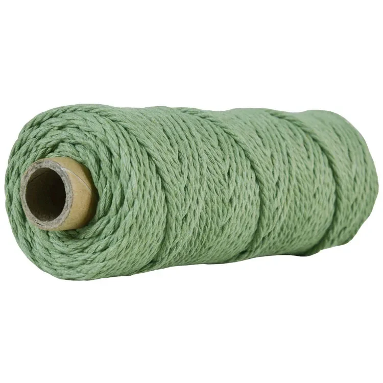 3mm Cotton Cord Colorful Handmade Rope Twisted Macrame String DIY Home Wedding 50m Handmade Macrame Boho Decor