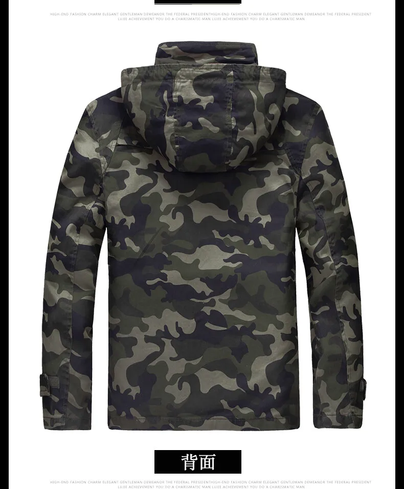 Men Tactical Jackets Casual Hoodie Jackets Streetwear 2022 New Autumn Camouflage Hooded Windbreaker Coats Mens Military Outwear