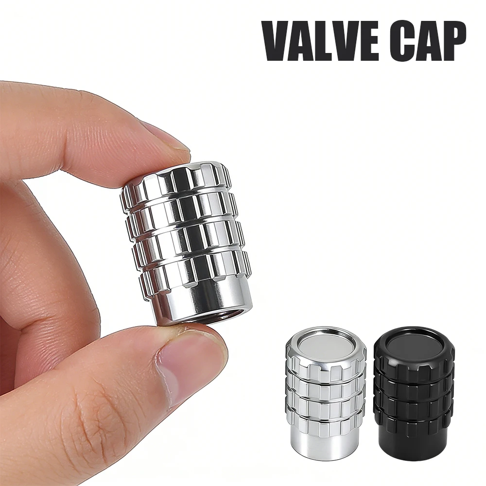 4Pcs Metallic Car Tire Valve Covers - Premium Quality Wheel Air Stem Caps