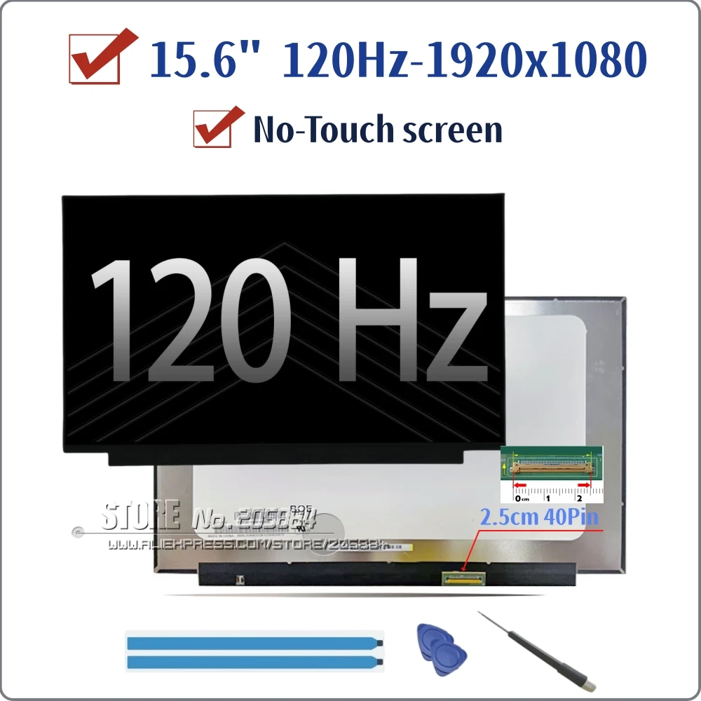 Schermo Sostitutivo IPS 15.6” FHD 1920x1080 Per Dell Inspiron 15 3511 – Pannello LED Opaco, 60Hz, Connettore 30 Pin, Senza Staffe (NV156FHM-N3D)