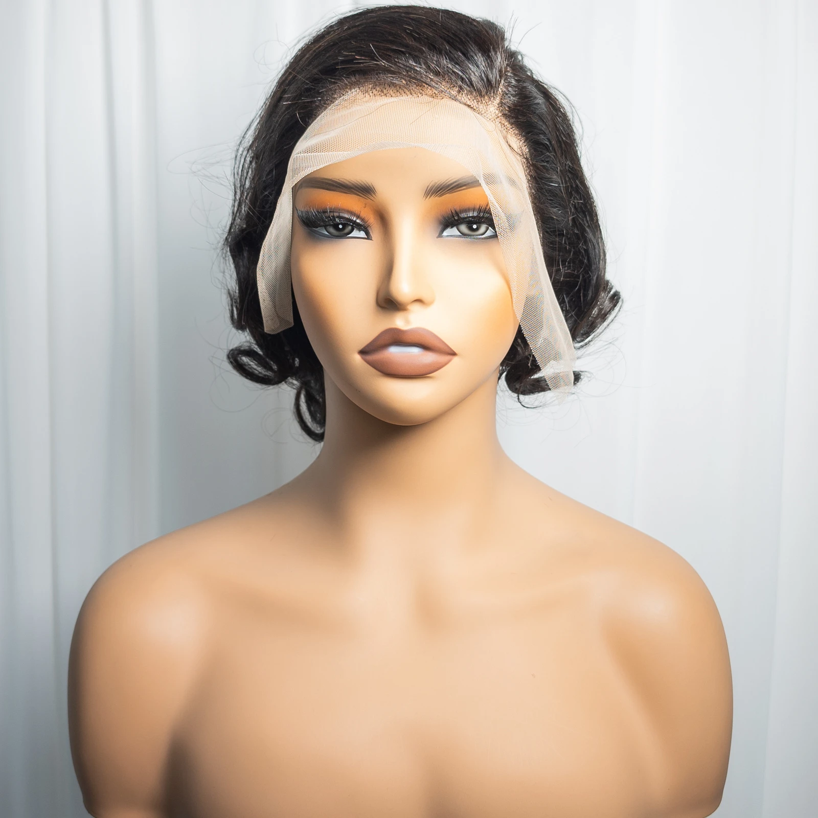 HD Lace Frontal Short Bob Wigs 13x4 human hair wig lace front wig human hair wigs front lace wig 200% Density Bouncy Curly Human Hair Wigs Brazilian Remy Pixie Cut Human Hair PrePlucke