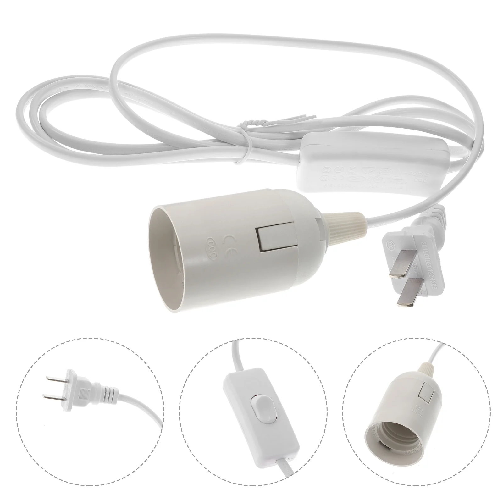 

Hanging Lamp Holder Wire Accessory Plug Power Cord Light Socket Fittings Pendant Pvc Lights