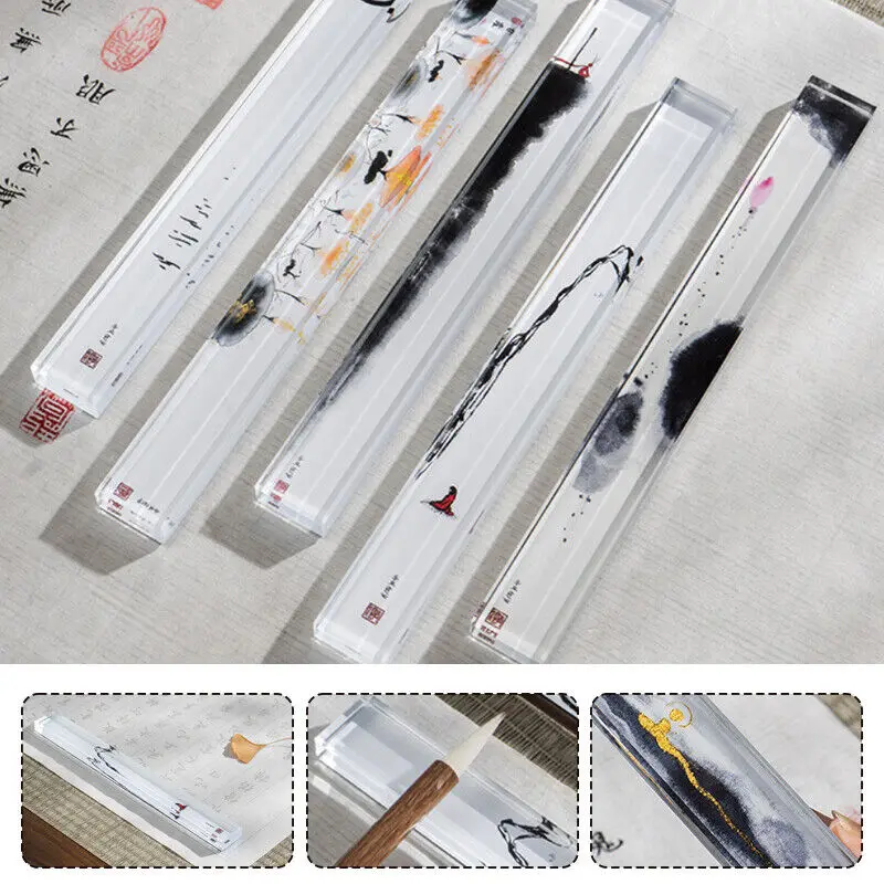 서예 크리스탈 종이 무게, 중국 스타일, 창의적인 종이 프레스 소품, 미술 학교 용품, 유용한 종이 프레스 도구