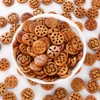50Pcs/lot Hollow Wooden Buttons 20mm Light Brown Handmade Accessories DIY for Arts  Crafts 6