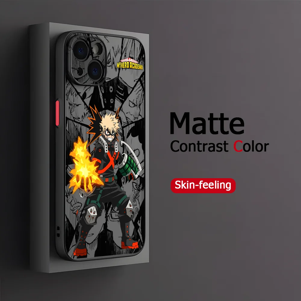Deku My Hero Academia Matte Transparent Hard Phone Case