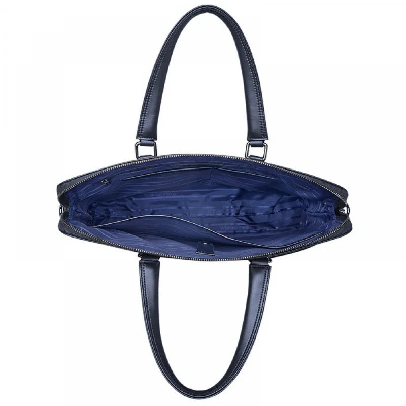 King Barrow Men's Briefcase Laptop Bag Genuine Leather Briefcase First Layer Cowhide 15-Inch Computer Bag