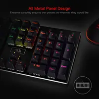 Redragon K556 RGB LED Backlit Wired 104 Keys Hot-Swap Noise Absorbing Foams Mechanical Gaming Keyboard - Image 6