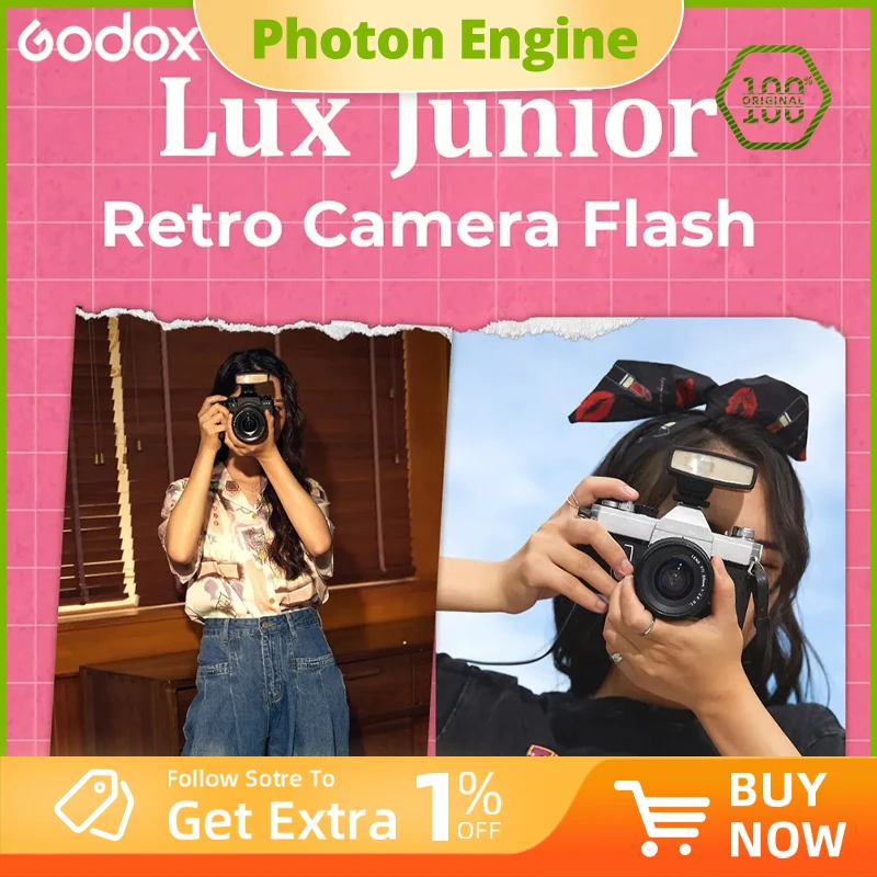 Godox Color Lux 주니어 카메라 플래시 GN12 6000K±200K 캐논 니..