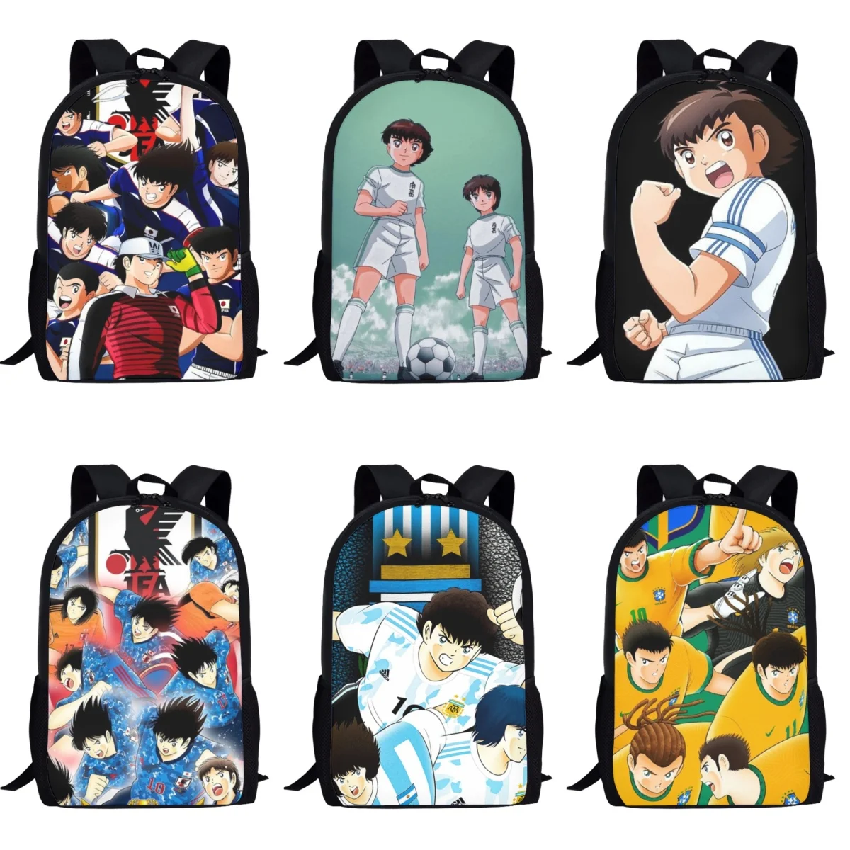 

Japanese Captain Tsubasa School Bag Children's Backpack Elementary School Students Book Bag Casual Shoulder Bags Large Capacity