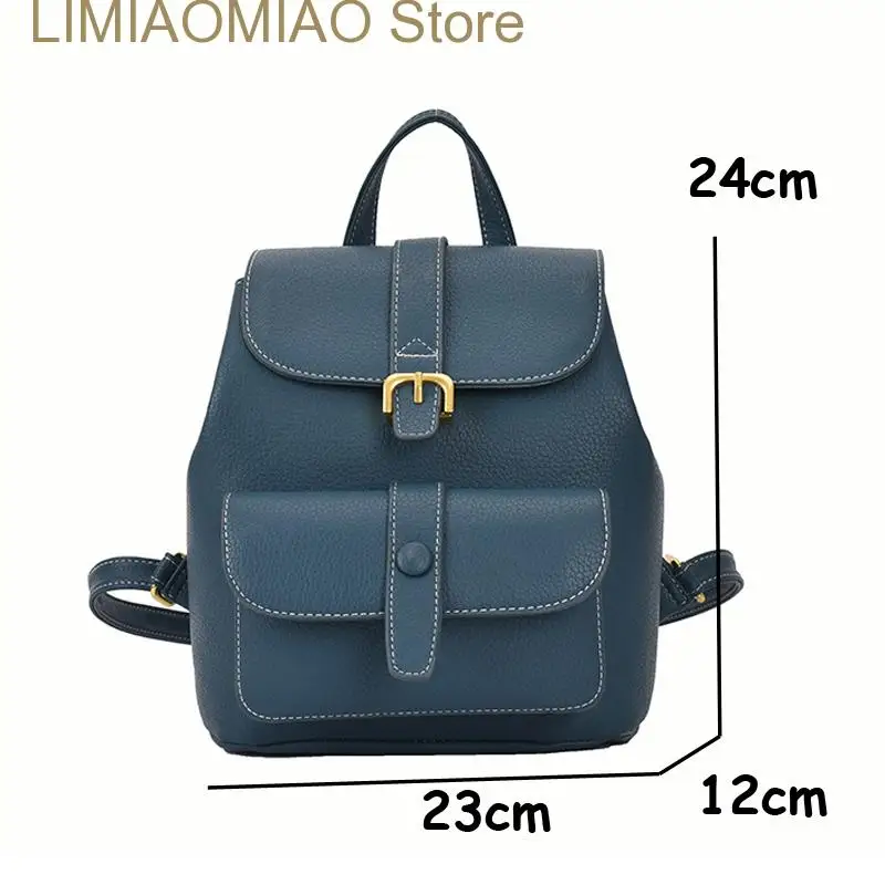 New Women's Backpack Travel Backpack PU Leather Handbag Schoolbag For Girls Women's Bag Female Shoulder Back