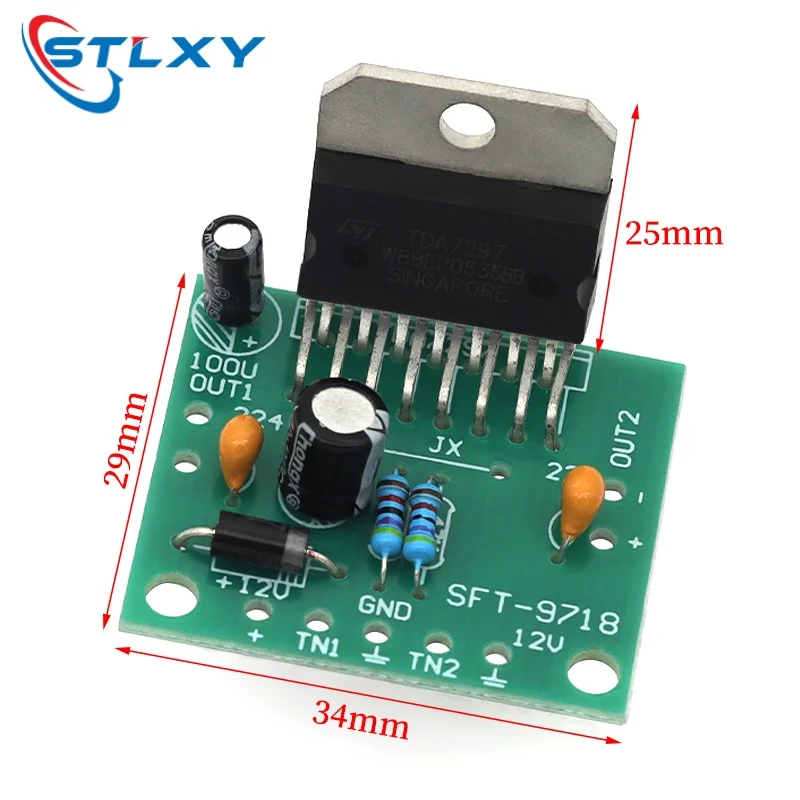 Amplifier Board TDA7297 Audio Speaker Amplifier Sound DC 12V Dual Audio Encoding 15w Electronic Diy kit Transceiver Amp enceinte - 5