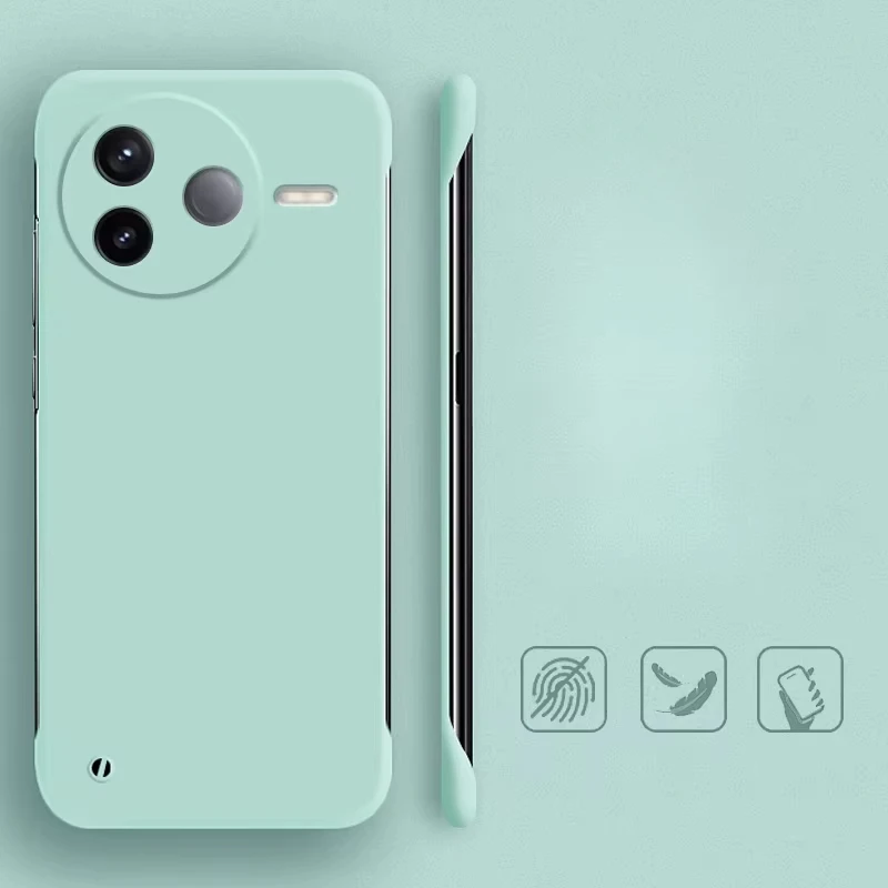 Frameless Slim Matte Shockproof Hard PC Candy Bumper Case