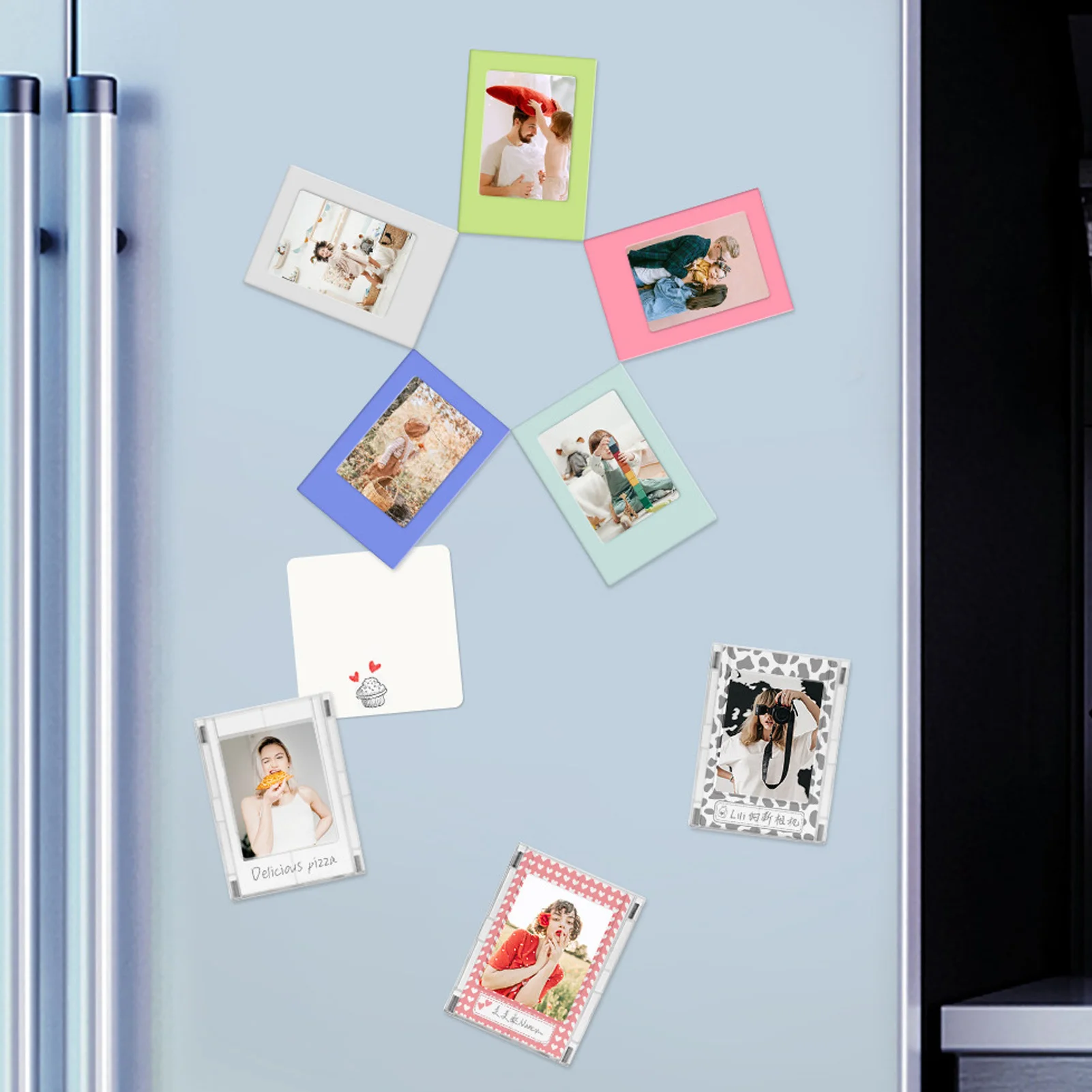 Refrigerator Magnet Picture Frames 3 Inch Magnetic Picture Frame Impact Resistance for Dishwashers for File Cabinets
