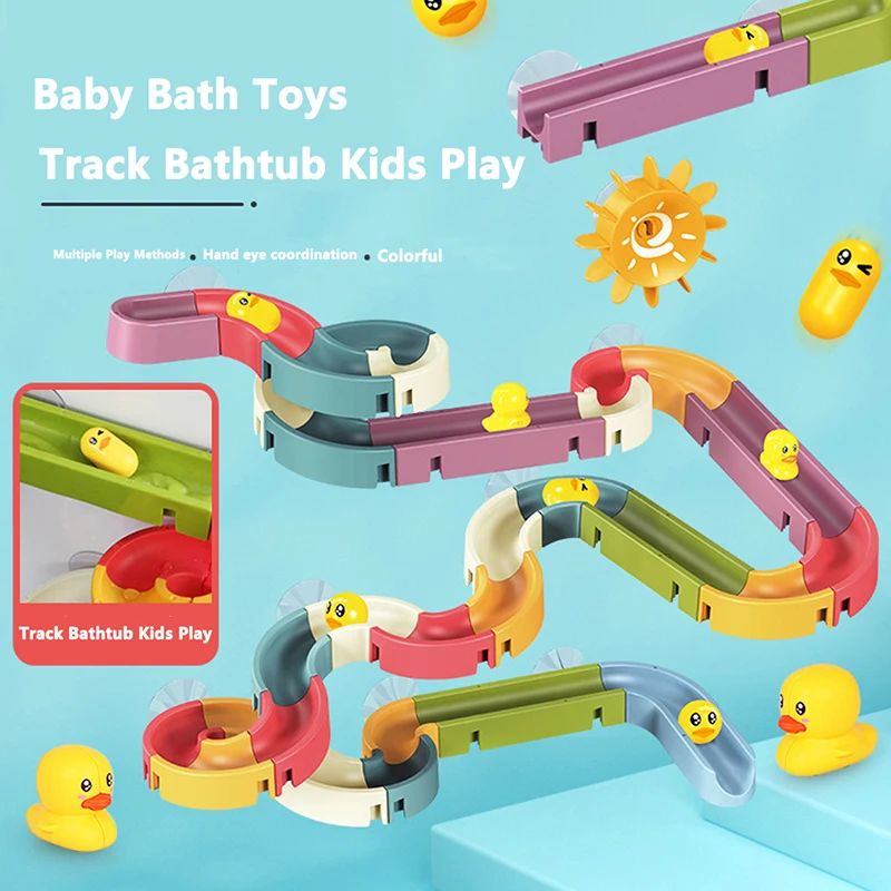 BabyBathToysTrackBathtubKidsPlayforKidsBabyShowerToyMarble