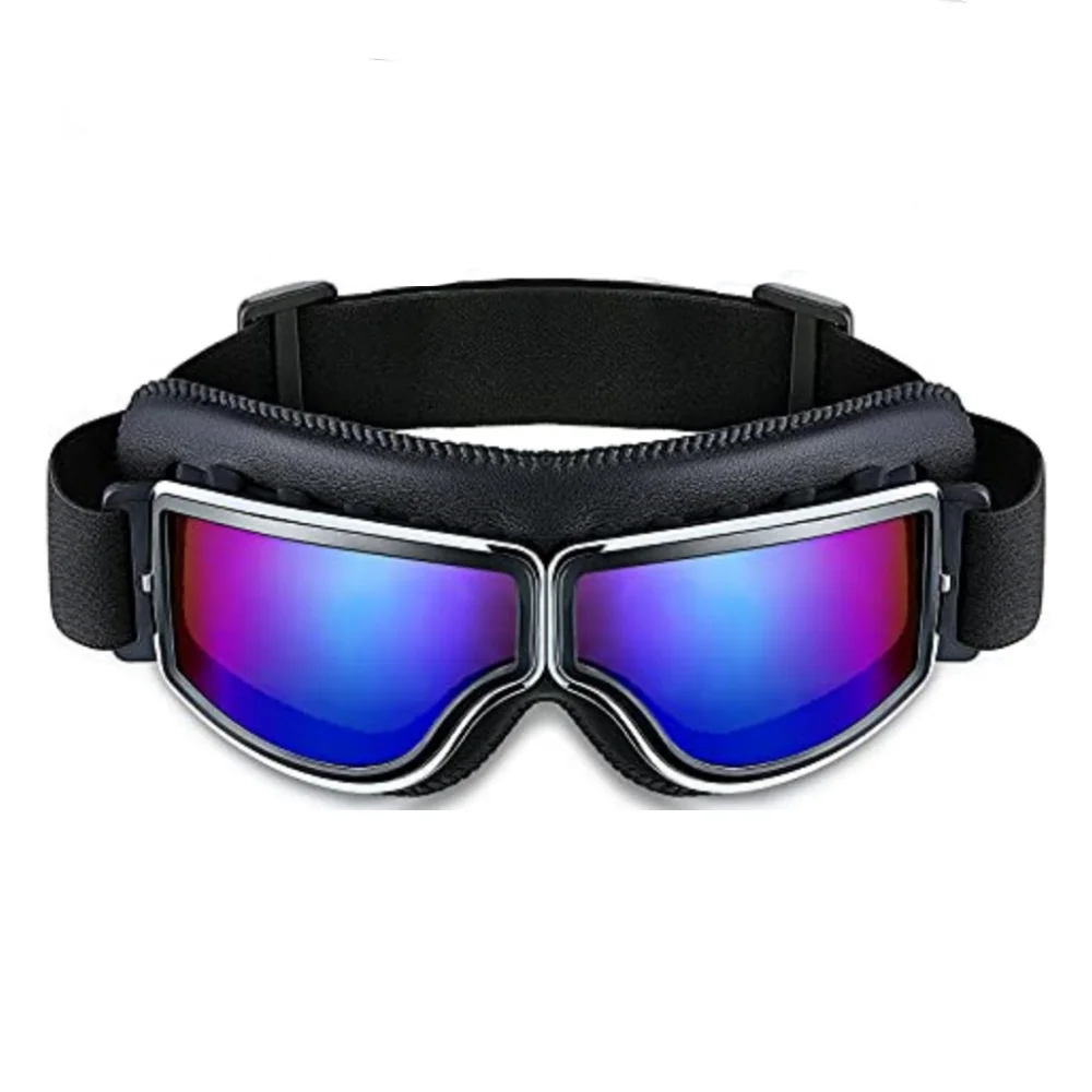 Windproof Motorcycle Helmet Glasses Leather Safety Protective Anti-glare Goggles Motocross Cross-country Steampunk motorcycle goggles