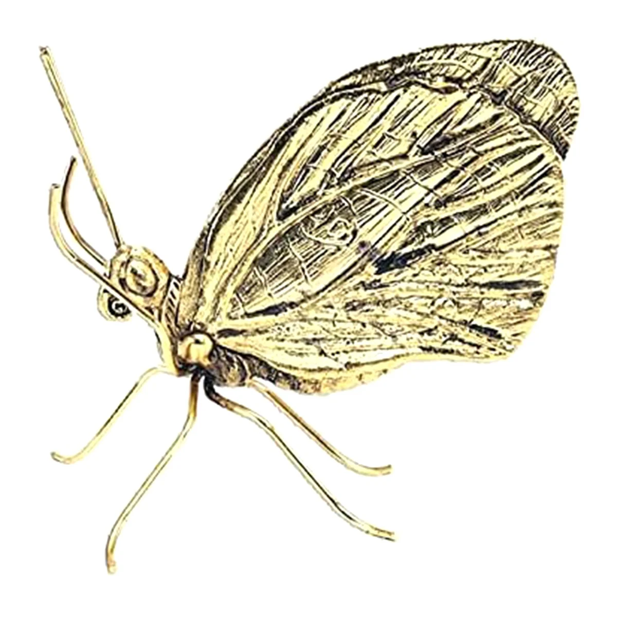 

Латунные фигурки животных с золотыми бабочками, настольное украшение для дома, офиса, автомобиля, декор ручной работы в винтажном стиле