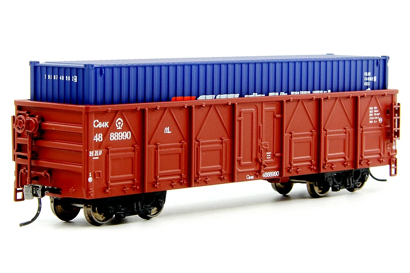 HO 1/87 Railway C64K Wide Open Car Freight Train Model – VAJJEXRC