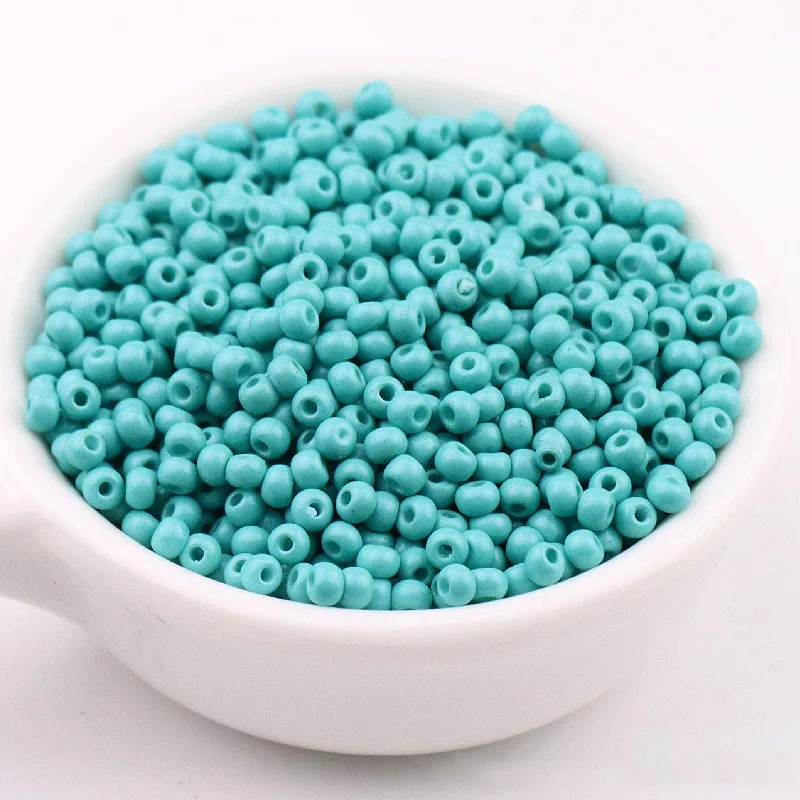 High-Quality Wear-Resistant Solid Color Glass Rice Beads