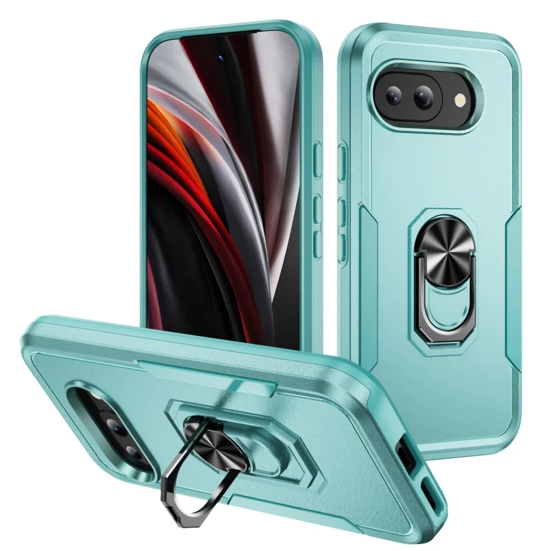 Luxury Military-Grade Heavy Duty Anti-Fall Phone Case with Ring Holder and Stand - Shockproof Hard Cover