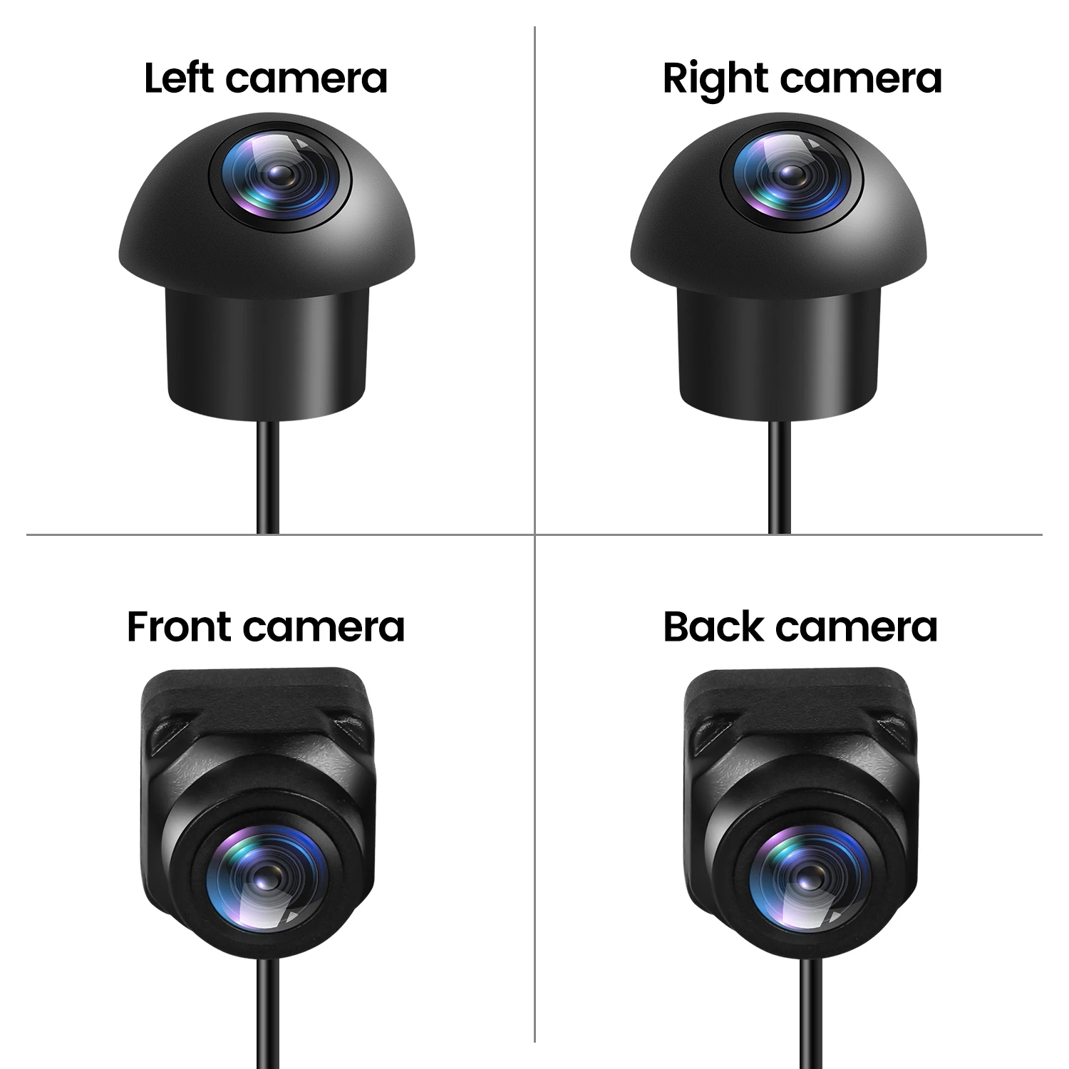 Car 360&deg; Panoramic Right+Left+Front+Rear View Camera System 1080P UHD Bird View With Night Vision Camera For Android Auto Radio
