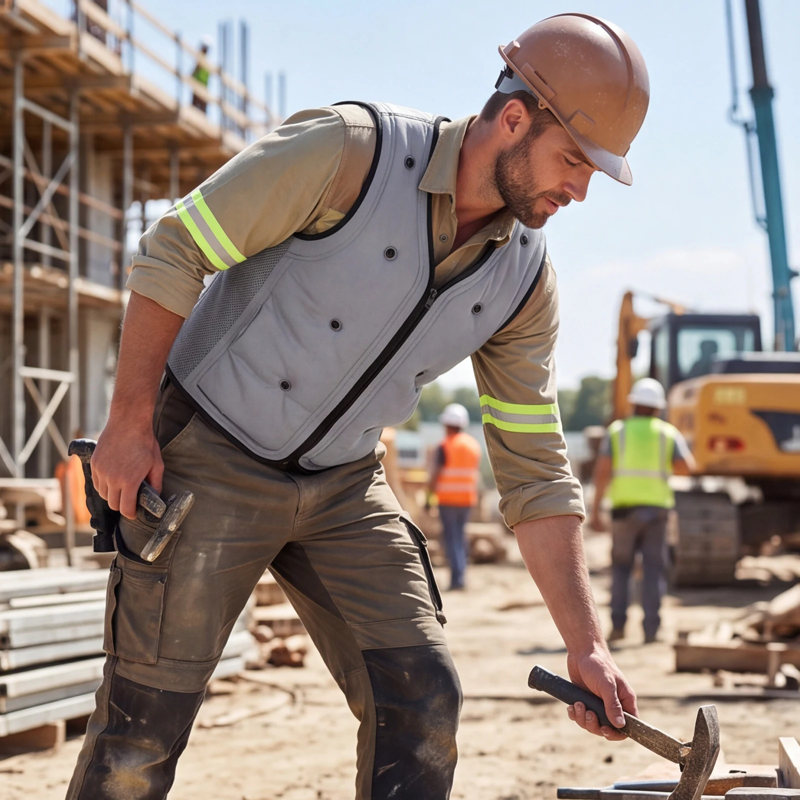 야외 작업용 열 방지 조끼 재사용 가능 수냉식 자외선 차단 조끼 통기성 증발식 아이스팩 자켓 (남성용)