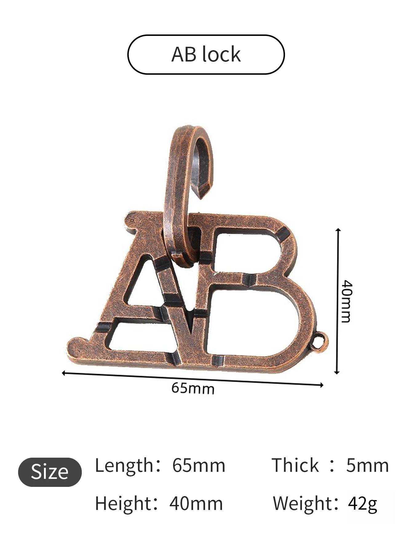 Educational Unlocking Toy Ab Lock Puzzles Training Youth Reaction Ability Kongming Design Brain Teaser Game for Teens