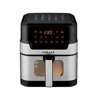 Houselin Air Fryer Oven,8L Basket Stainless Steel Air Fryer,Dishwasher-Safe Parts,Quick & Easy Meals,1800W 1