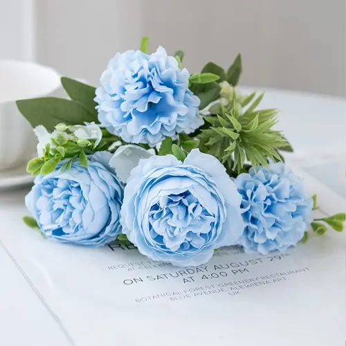 1Pc Artificial Flowers Chrysanthemum Peony Festival Accessory Home Room Table Arrangement Wedding Wreath Brial Bouquet Decor - Image 10