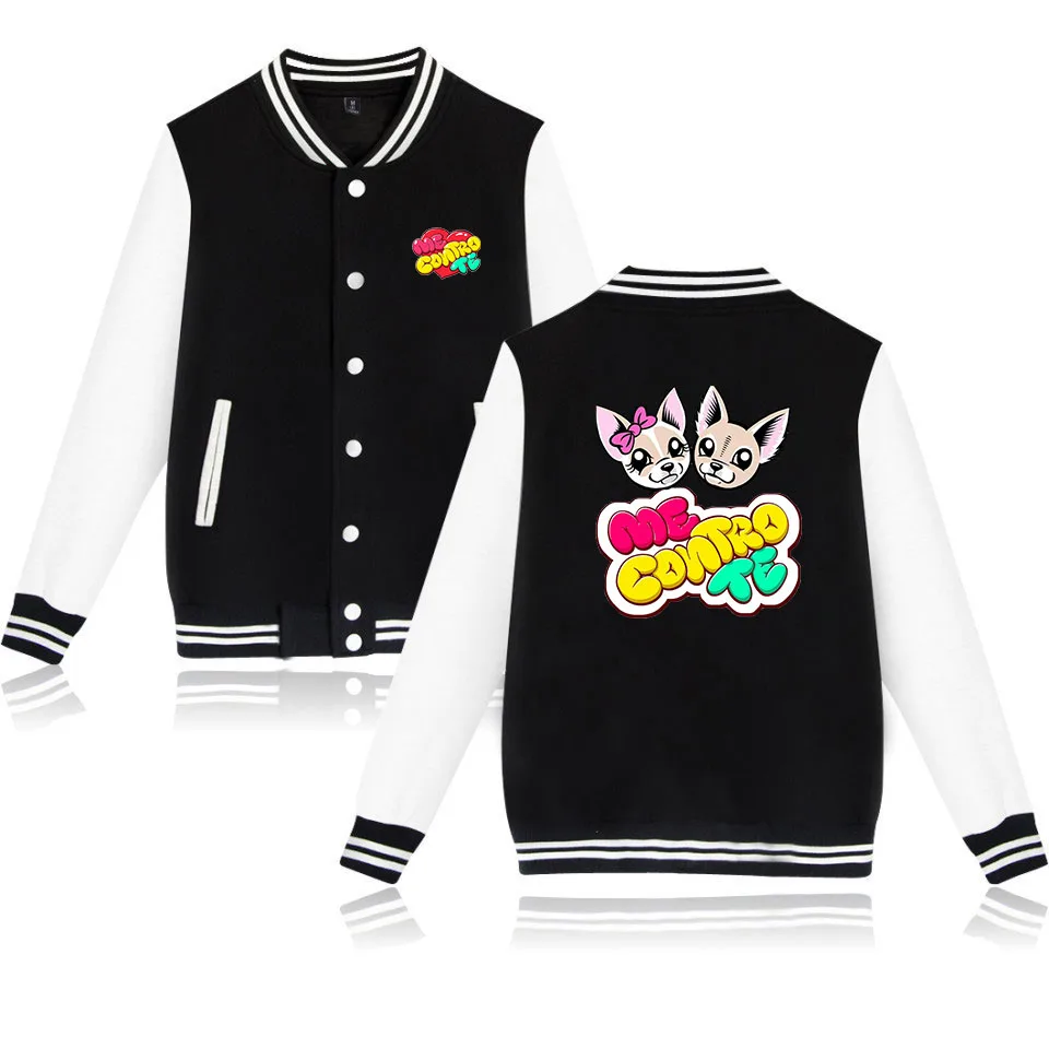 Me Contro Te Varsity Baseball Bomber Jacket Uomo Donna Hip Hop Harajuku Giacche Ragazzi Ragazze Monopetto Casual Cappotti Larghi