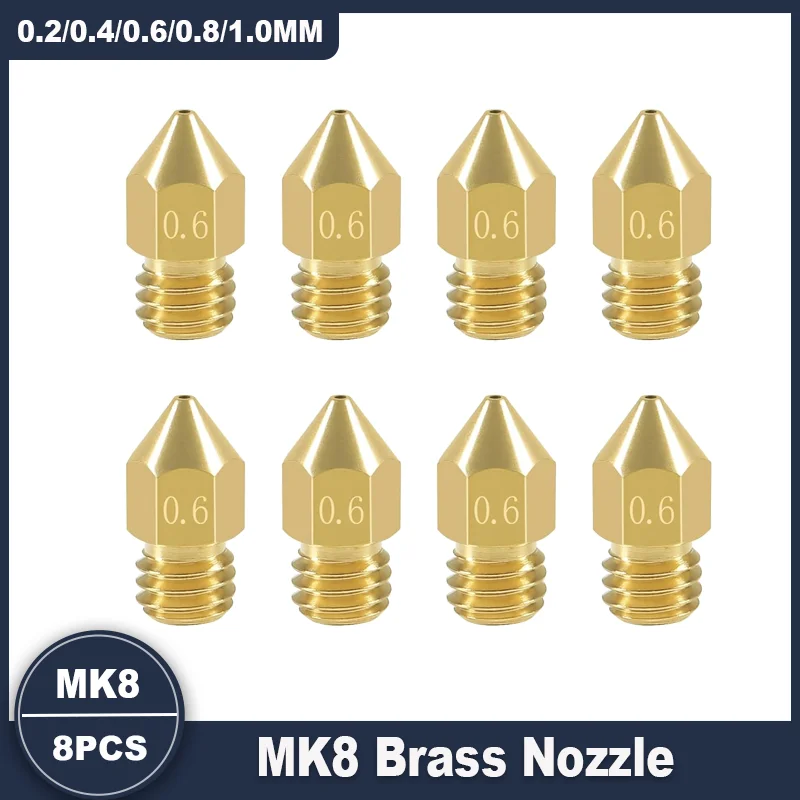 0,4/0,6mm MK8 Extruder-Düse 3D-Drucker-Düse für Creality Ender 3/3 Pro/3 V2, Ender 5/5 Pro, CR-10/10S, Makerbot, 3D-Drucker