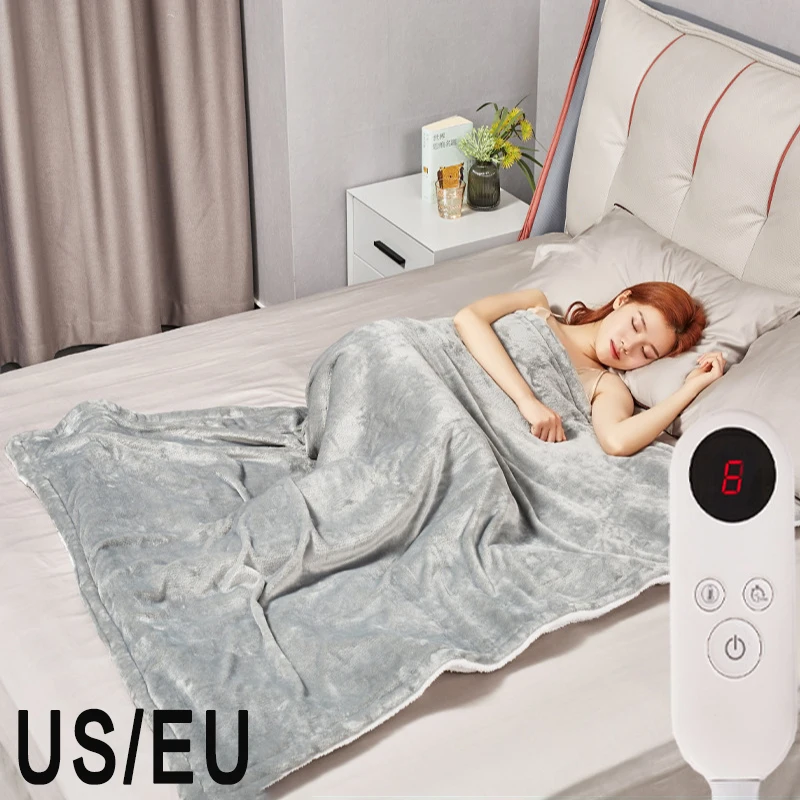 

US Plug/EU Plug Electric Blanket 152X127cm Electric Cover Blanket Electric Plate Knee Pads Warm Blanket Intelligent Heating Pads