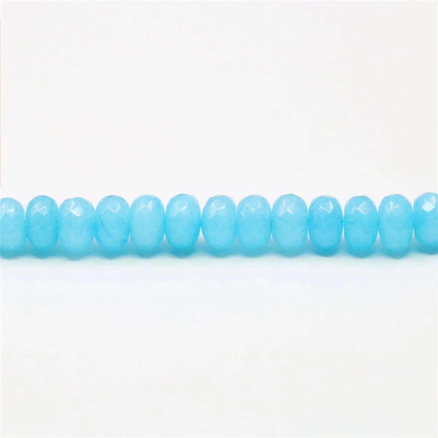 5x8mm Natural SkyBlue Loose Faceted Beads Gems Stone Chalcedony Making Necklace/Bracelet,DIY Handmade Accessory Spacer Beads